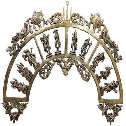 Brass Das Avatar Wall Hanging Circle Statue 4.74kg