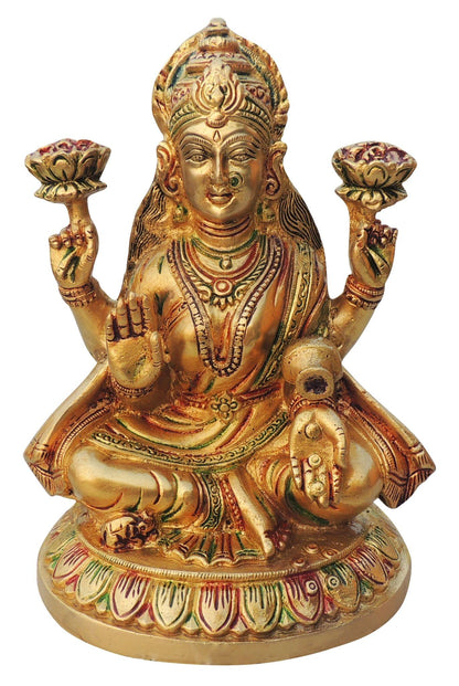 Brass Laxmi Ji God Idol Statue 2.6kg