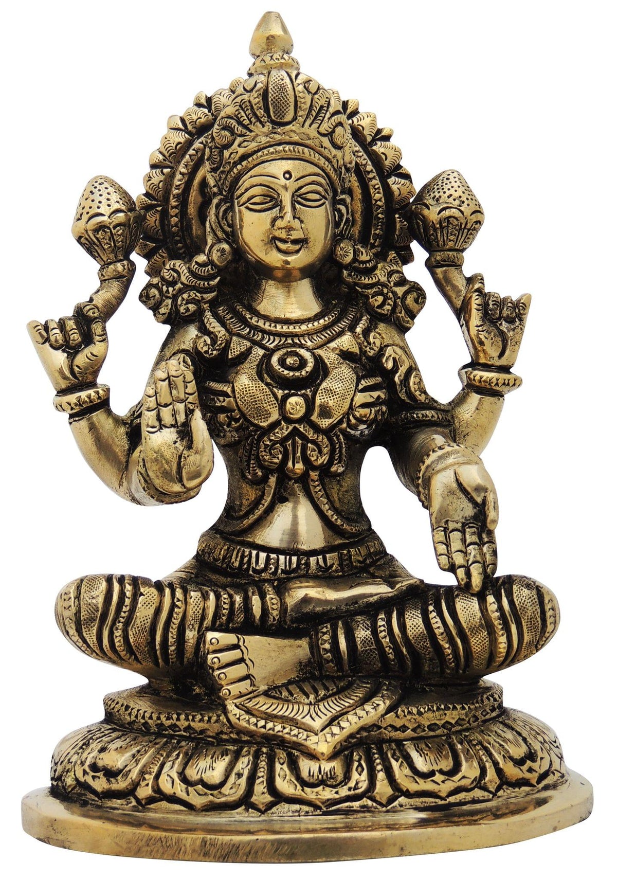 Brass Laxmi Ji God Idol Statue 2.16kg