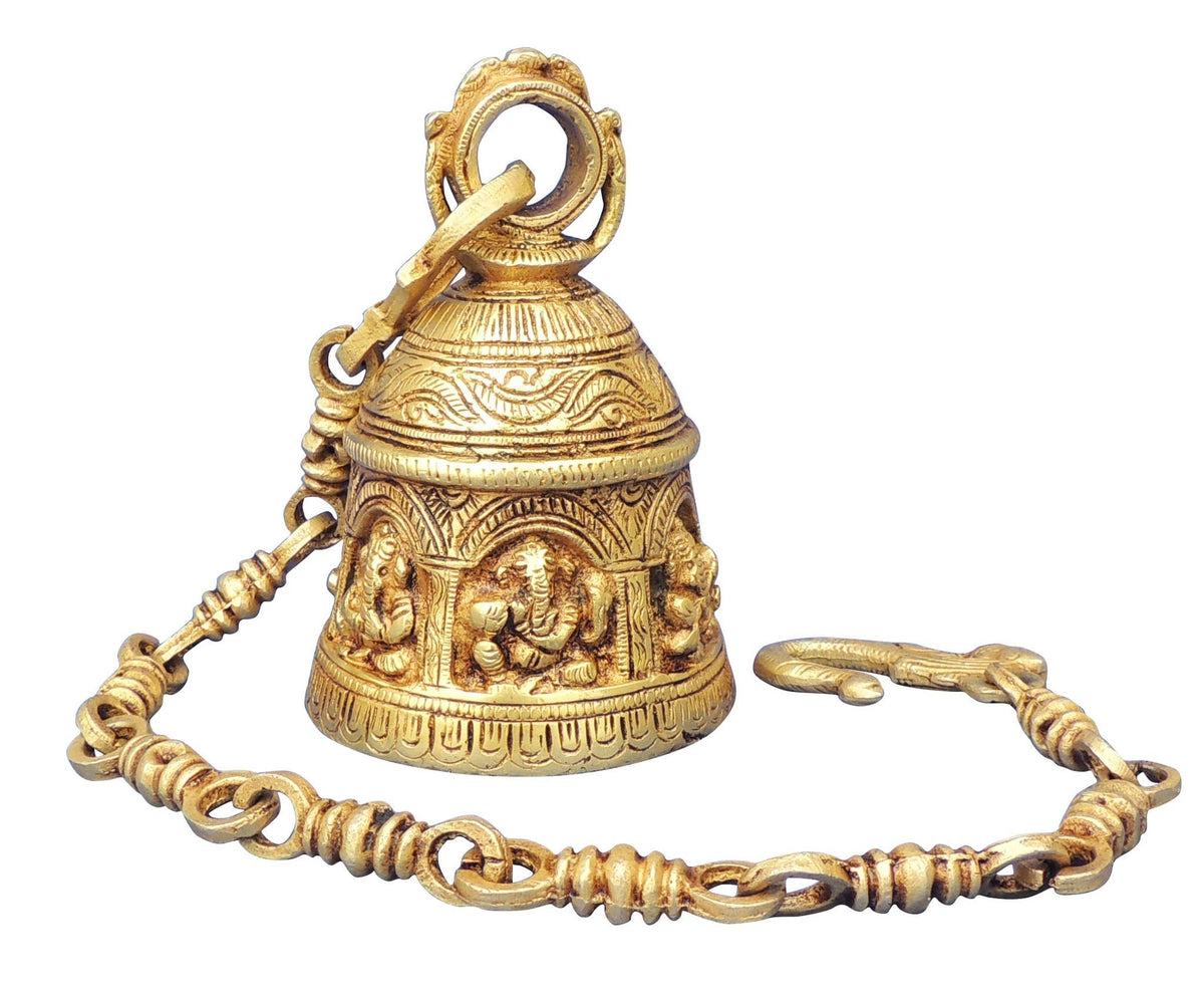 Brass Bell With Chain God Idol Statue 1.9kg