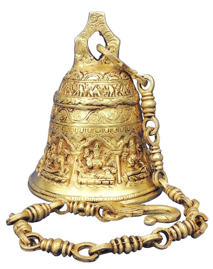 Brass Bell With Chain God Idol Statue 3.16kg