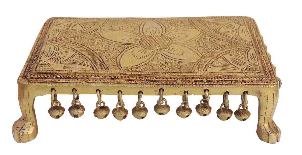 Brass Chowki For God Idol Statue 2.92Kg