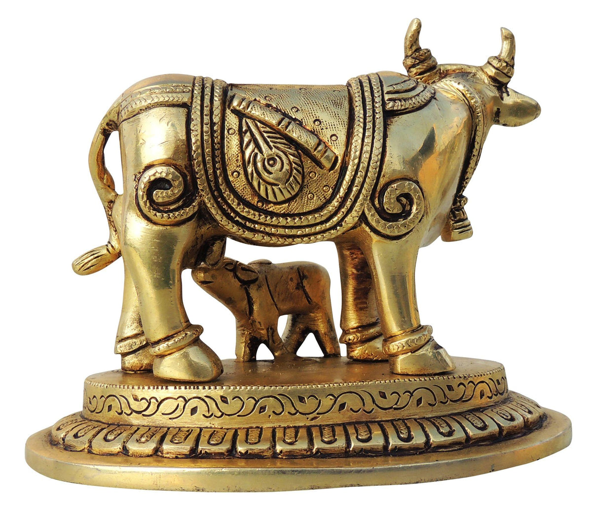Brass Cow God Idol Statue 1.9Kg