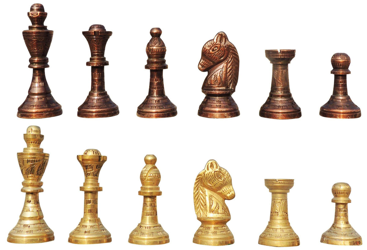 Metal chess set