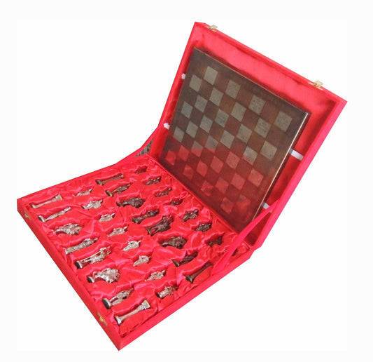 Brass Chess Silver Black 3.39Kg
