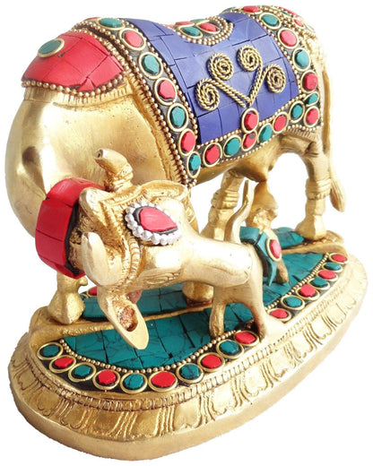 Brass Gaye Bachada Stone Statue 1.998Kg