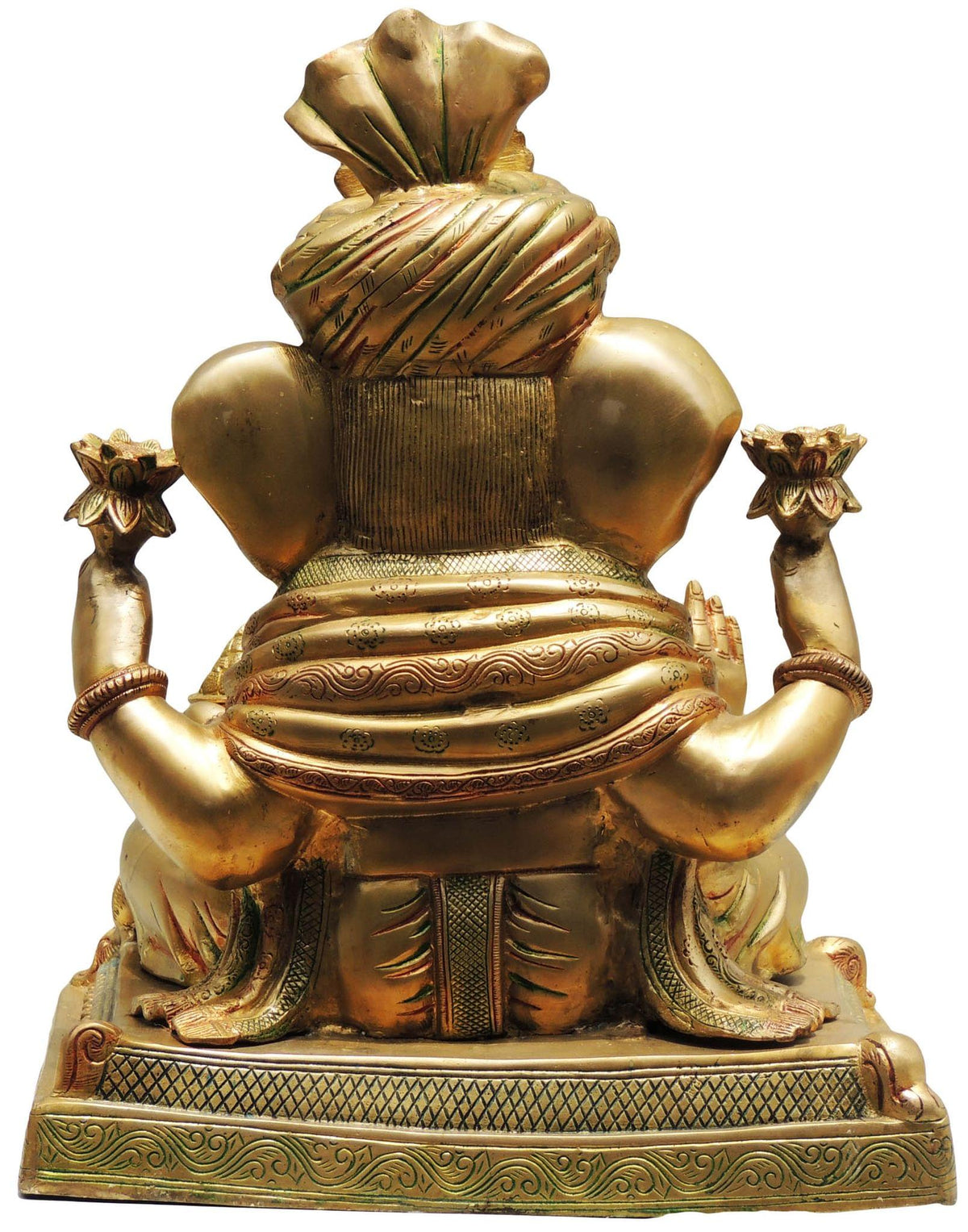 Brass Pagdi Ganesh Statue 21.28Kg