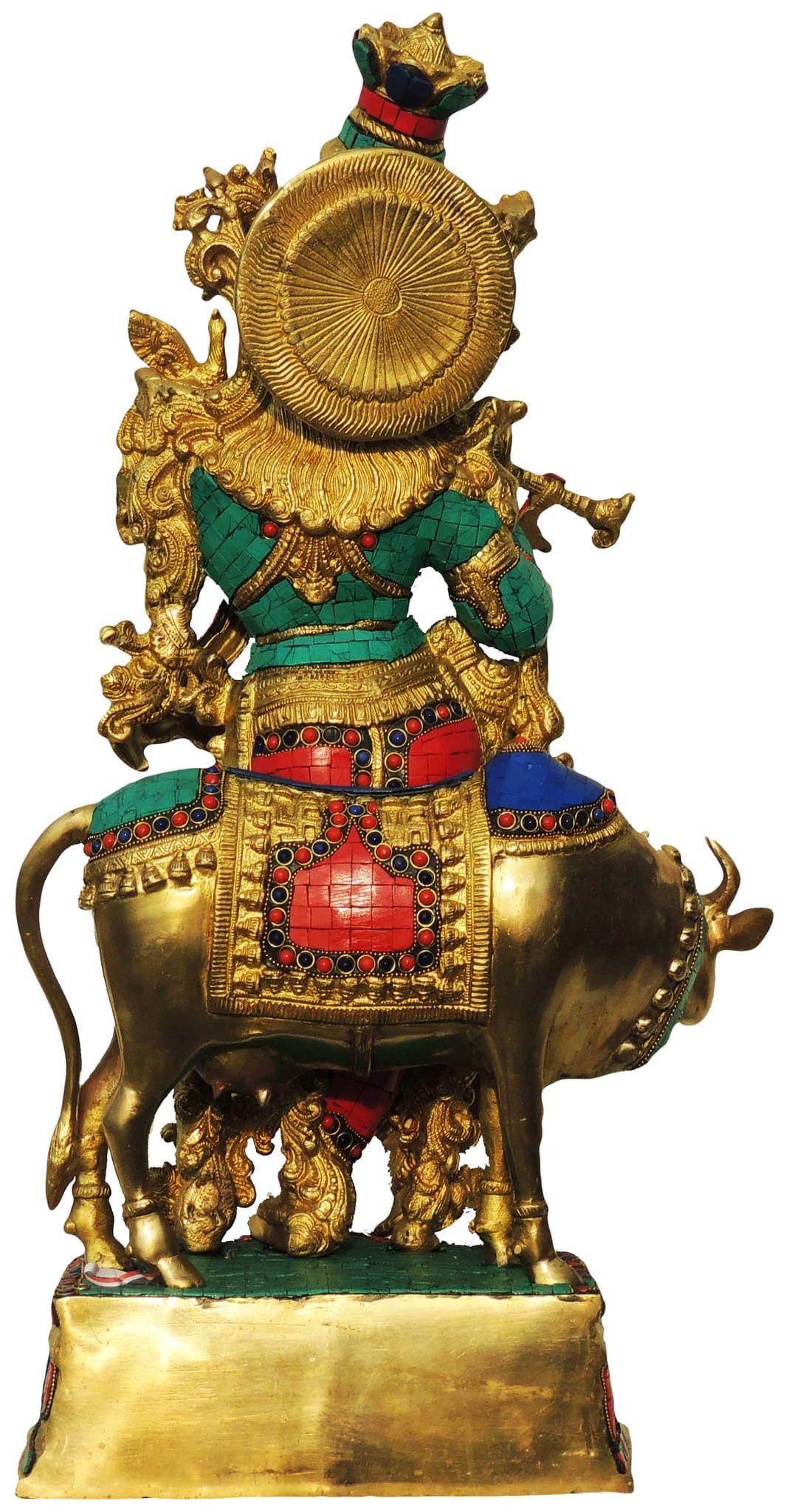 Brass Krishna Stone 23.22Kg