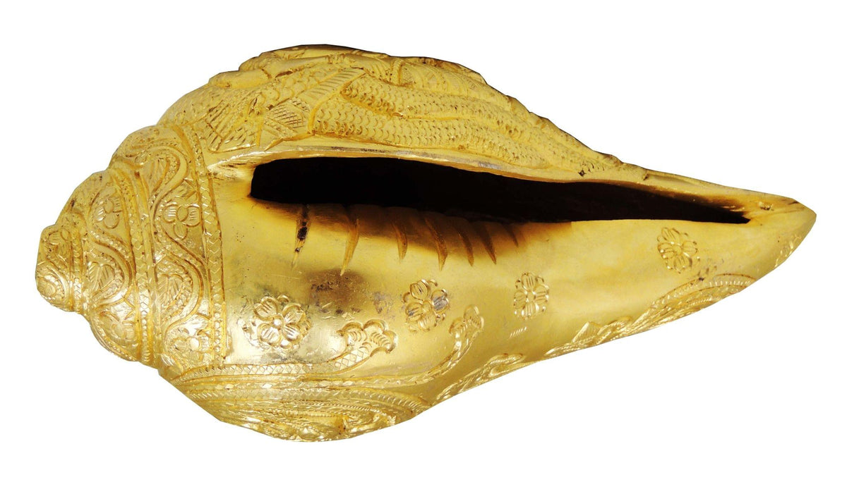 Brass Vishnu Shankh Statue 1.55Kg