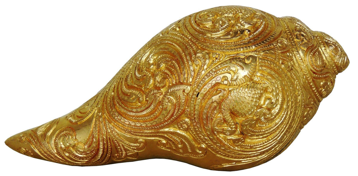 Brass Vishnu Shankh Statue 1.55Kg