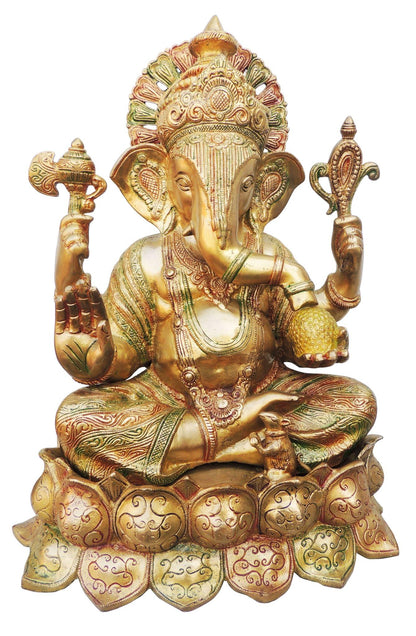 Brass Ganesh Ji Statue 26.465Kg