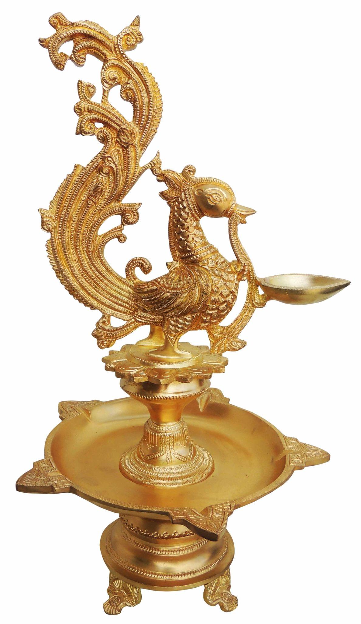 Brass Cock Murga Deepak God Idol Statue 5Kg
