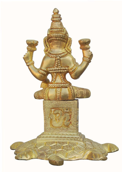 Brass Laxmi Ji Sitting On Tortoise Idol 0.51Kg