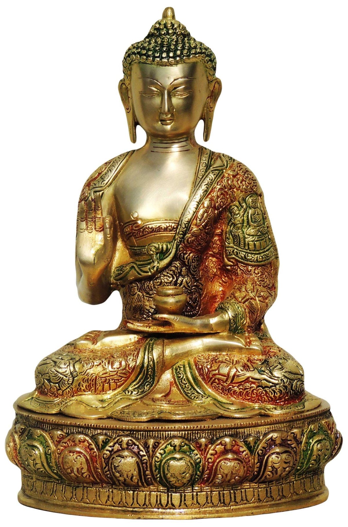 Brass Buddha Big Statue 7.016Kg