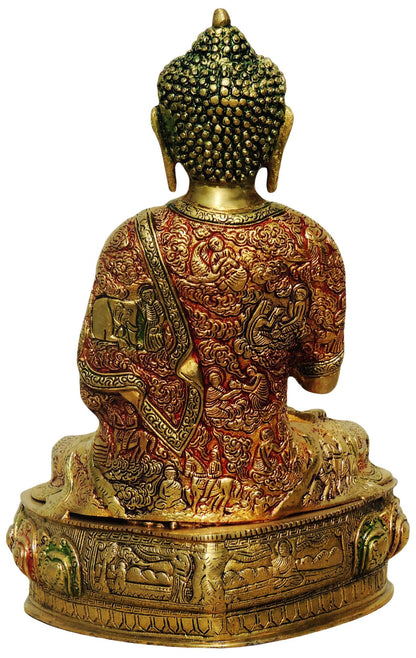 Brass Buddha Big Statue 7.016Kg
