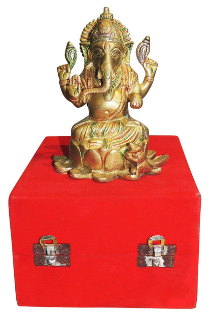 Brass Ganesh Ji Statue 1.23Kg