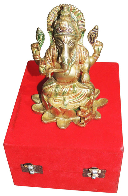 Brass Ganesh Ji Statue 1.23Kg