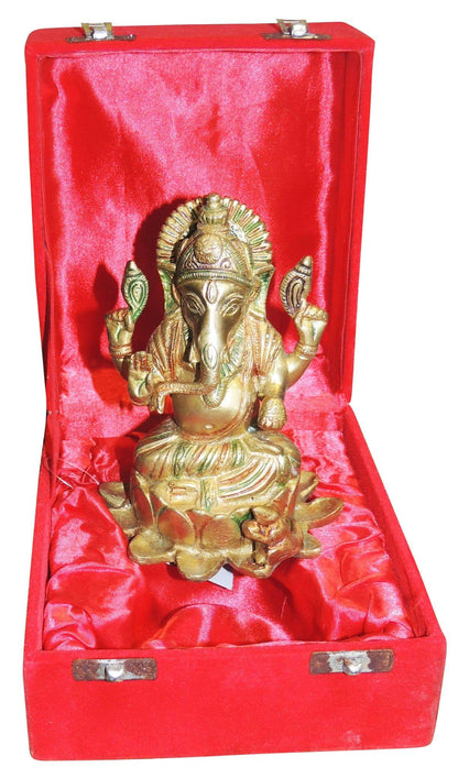 Brass Ganesh Ji Statue 1.23Kg