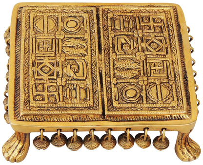 Brass Chowki For God Idol Statue 1.73Kg