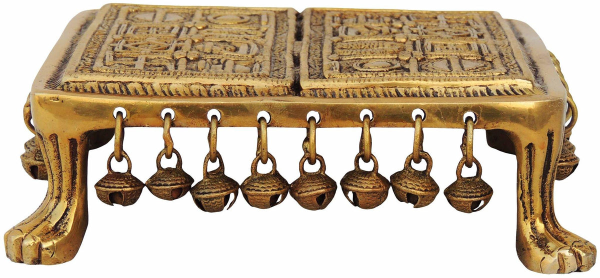 Brass Chowki For God Idol Statue 1.73Kg