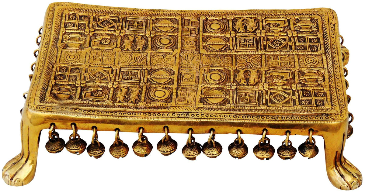 Brass Chowki For God Idol Statue 2.95Kg