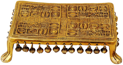 Brass Chowki For God Idol Statue 2.95Kg