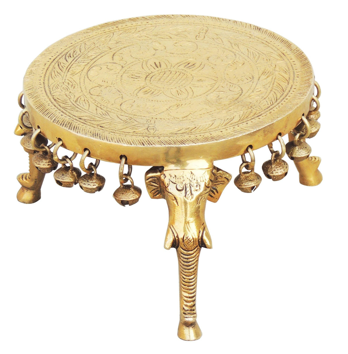 Brass Round Shape Chowki For God Idol1.3Kg