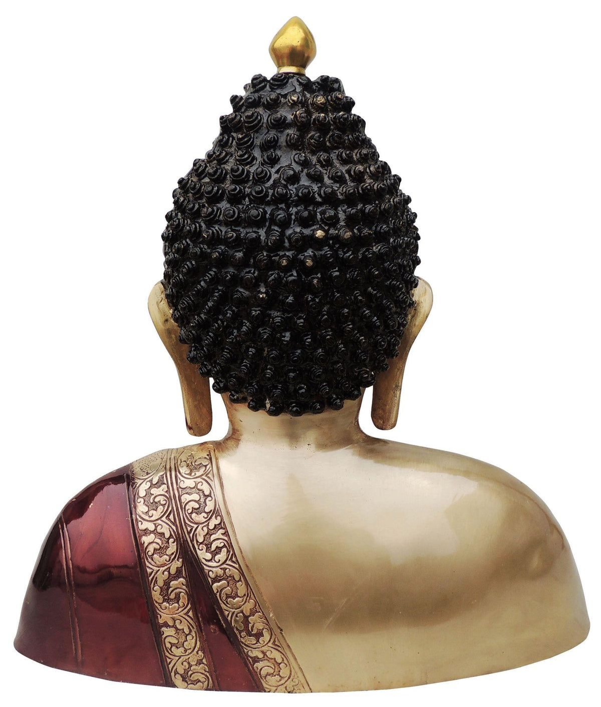 Brass Buddha Head And Chest Statue 9.62Kg