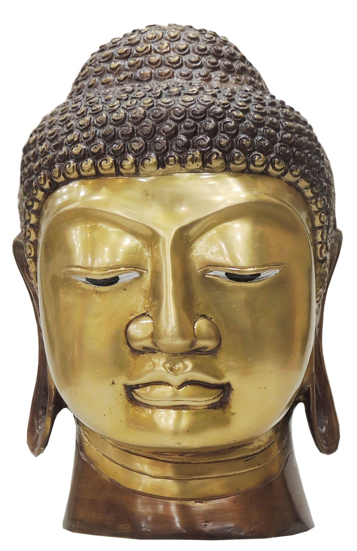 Brass Buddha Head Statue 4.57Kg
