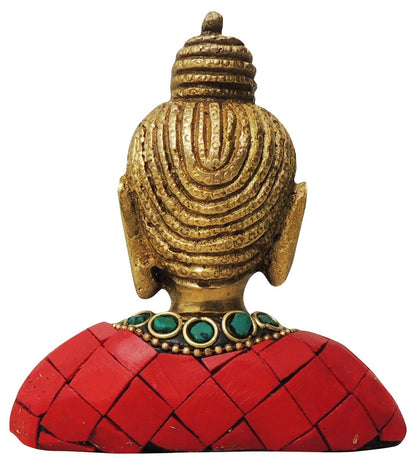 Brass Buddha Face Statue 0.34Kg