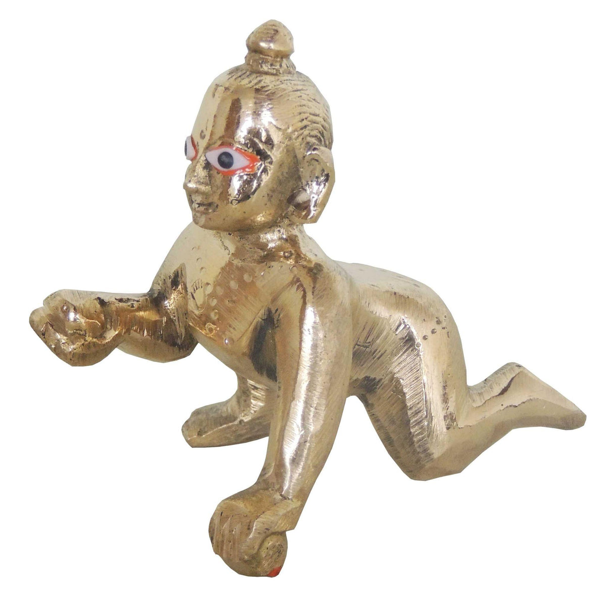 Brass Laddu Gopal God Idol Statue 0.2Kg