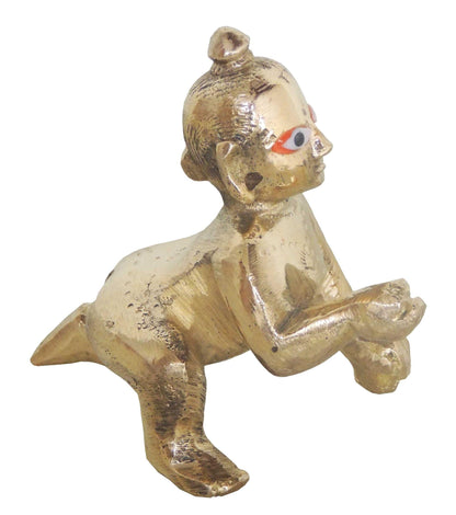 Brass Laddu Gopal God Idol Statue 0.2Kg