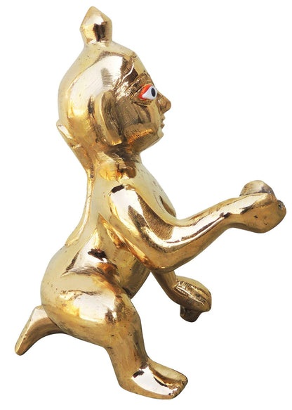 Brass Laddu Gopal God Idol Statue 0.565Kg