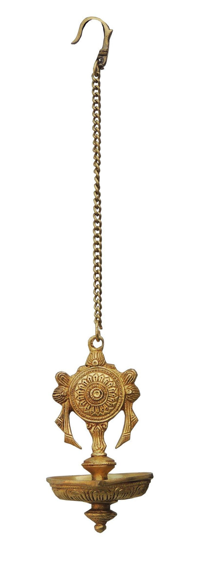 Brass Wall Hanging Shank Antique Deepak 0.665Kg