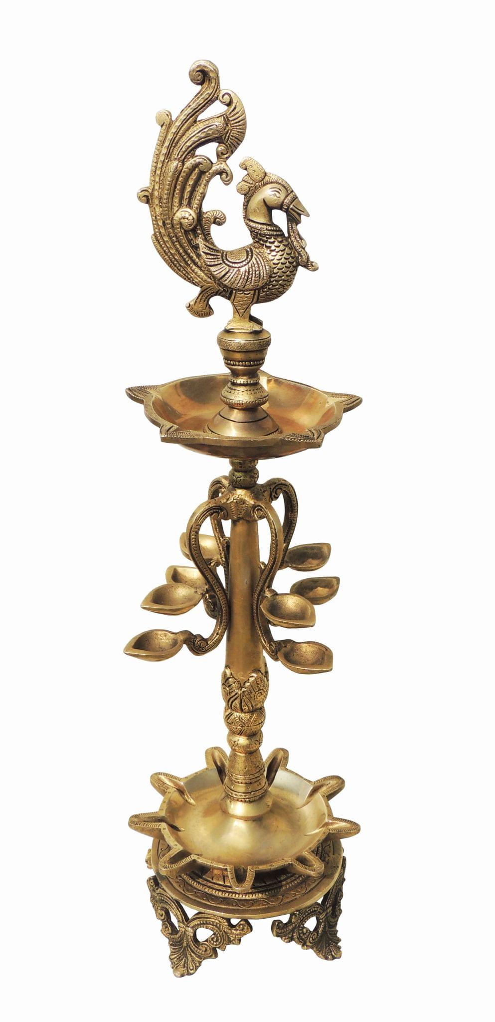 Brass Hen (Murga) Deepak Statue 5.99Kg