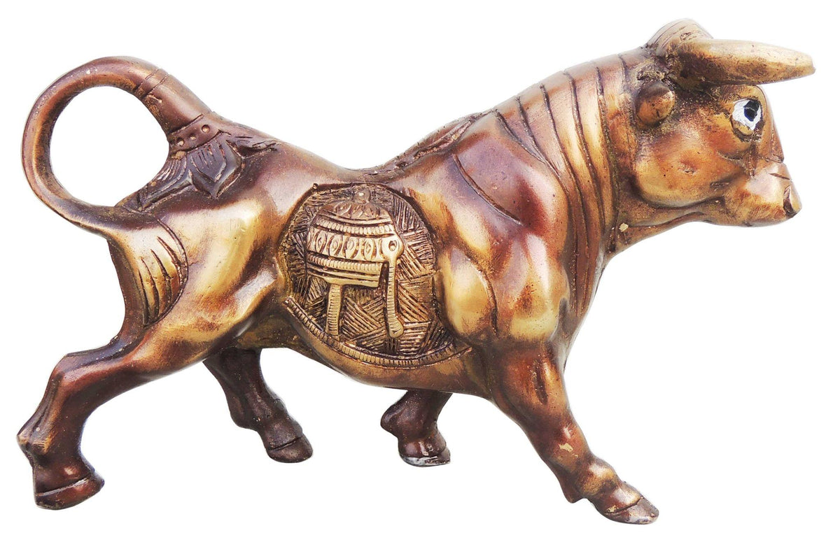 Brass Table Bull Statue 1.65Kg