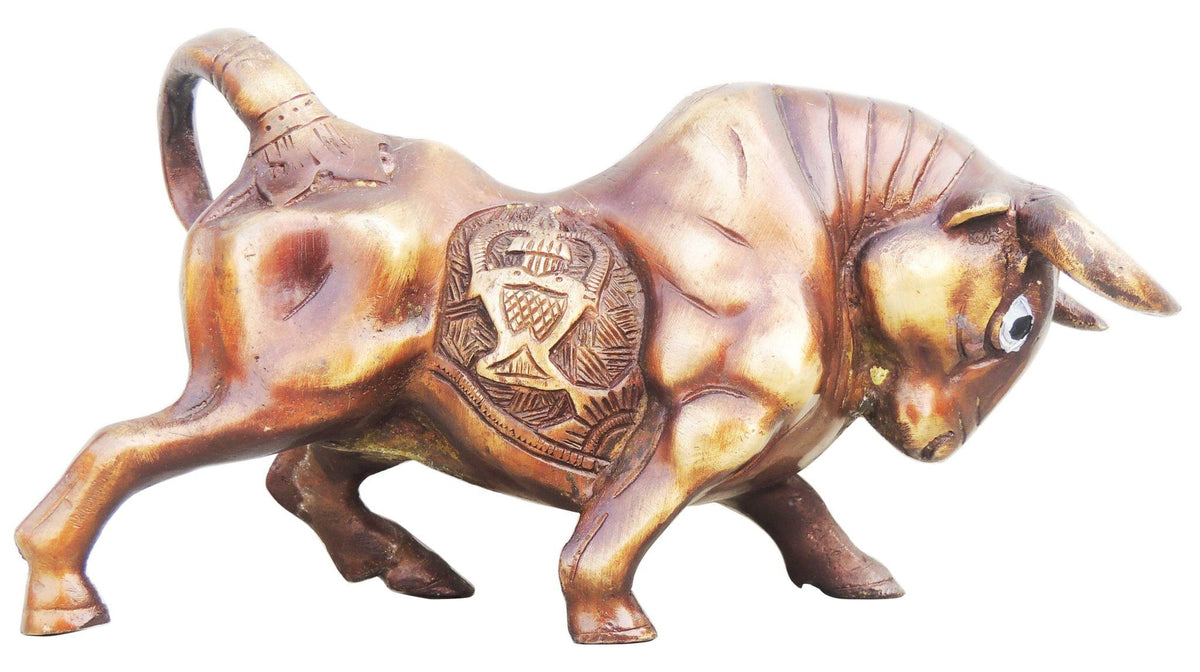 Brass Runnng Bull Statue 1.415Kg