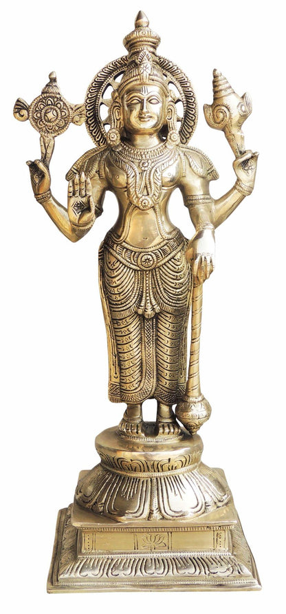 Brass Vishnu Ji God Idol Statue 5.68Kg