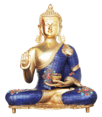 Brass Buddha With Lota 9.92Kg