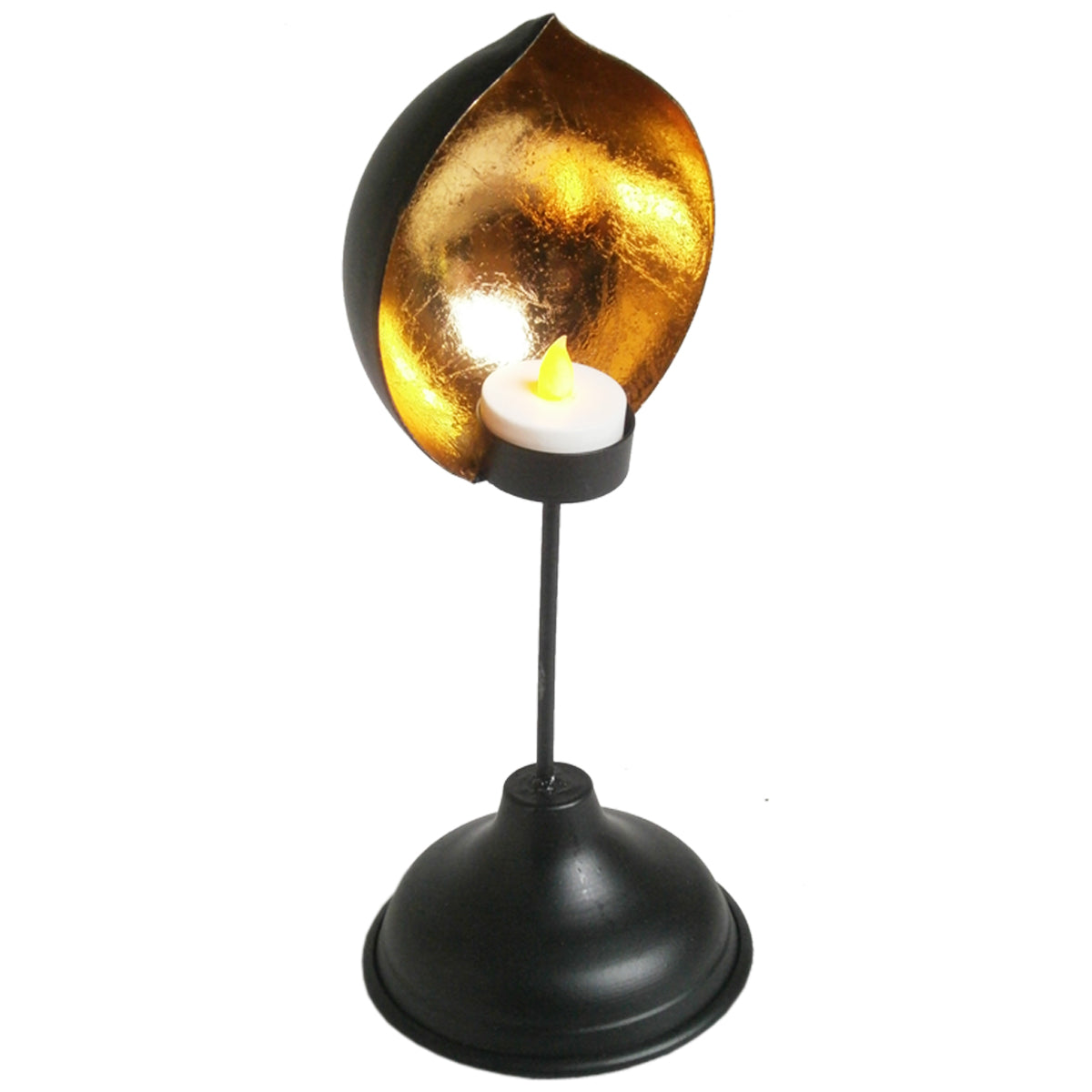Black T-Lite Holder With Stand