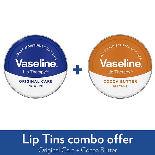 Vaseline Lip Tins Combo Original + Cocoa