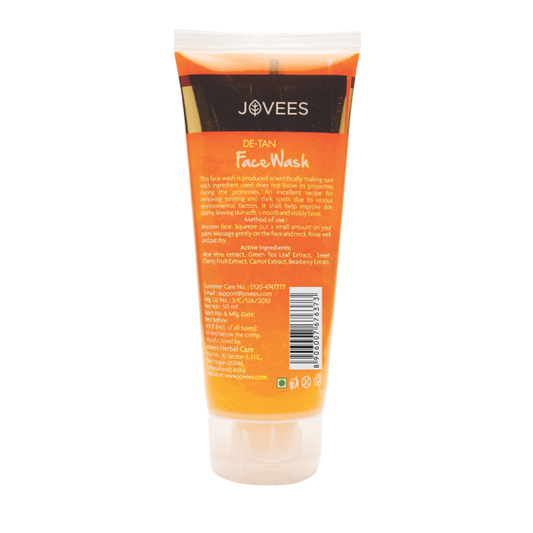 Jovees Herbal De-Tan Face Wash | For Women Men