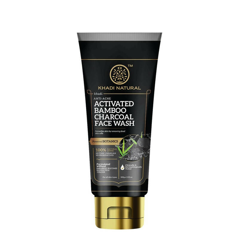 Khadi Natural Activated Bamboo Charcoal Face Wash