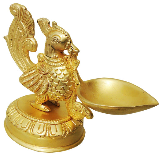 Brass Table Oil Lamp Murga Deepak 0.48Kg