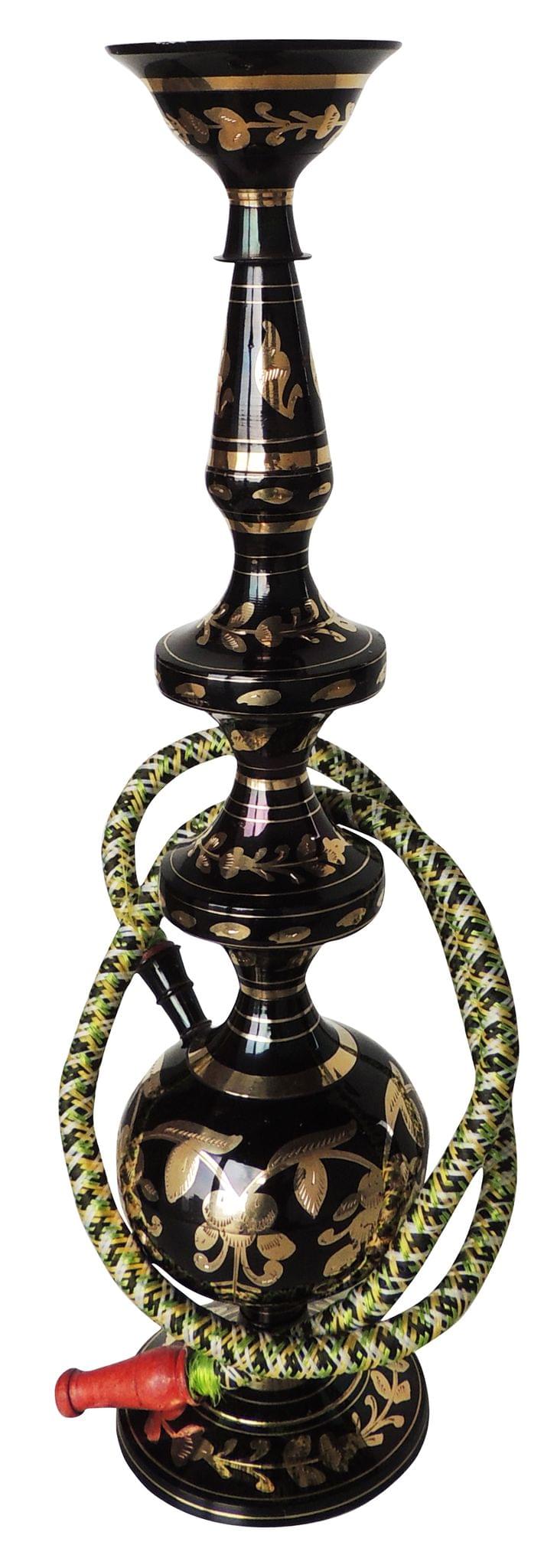 Brass Hookah In Black Design 0.88Kg