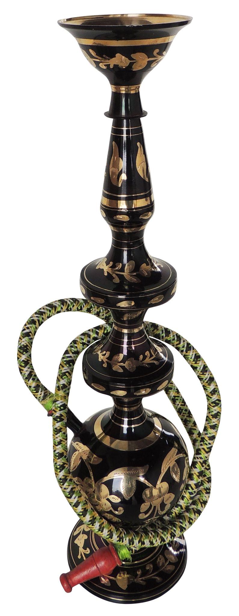 Brass Hookah In Black Design 0.88Kg