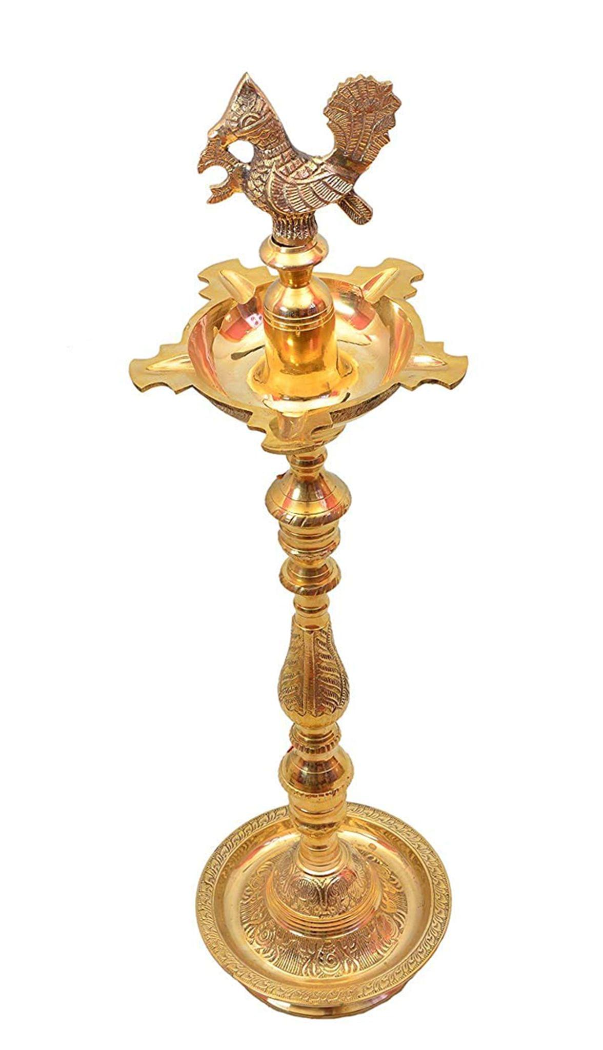 Brass Mahabharat Oil Lamp Deepak 12.5kg