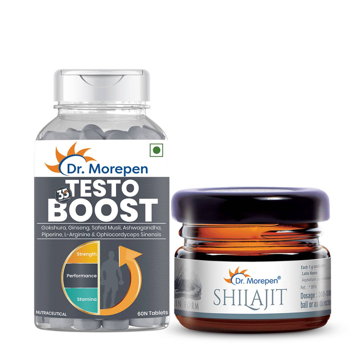 Dr. Morepen Natural And Pure SJ Resin and Testo Boost Tablets Combo