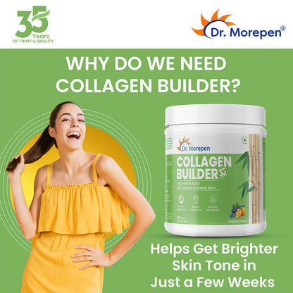 Dr. Morepen Natural Collagen Builder | Orange Berry Flavour - PUSHMYCART