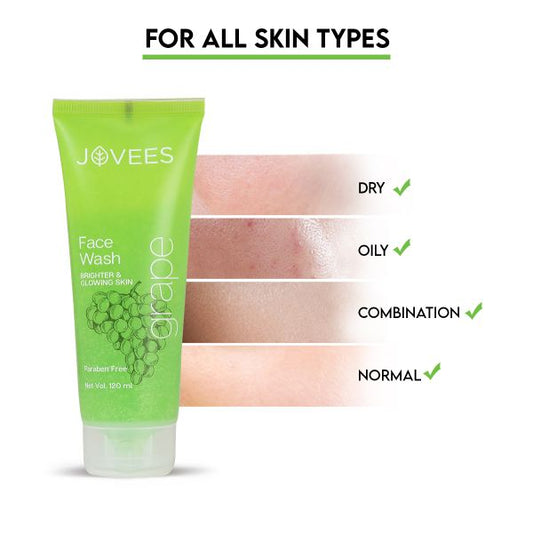 Jovees Herbal Grape Face Wash With Grape Seed Orange Peel Extracts